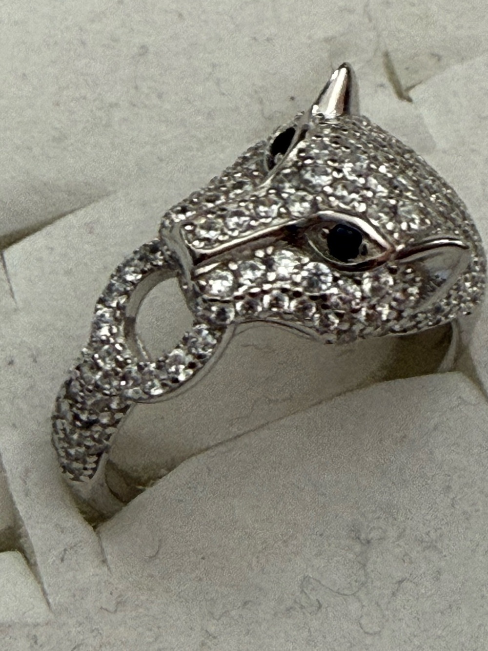 Bomb Party sterling silver club ring Luxe Catwalk NWOT size 9